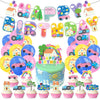 Pink Pig Birthday Party Supplies,Birthday Banner Cake Toppers Balloons,Pink Pig Theme Party Decorations