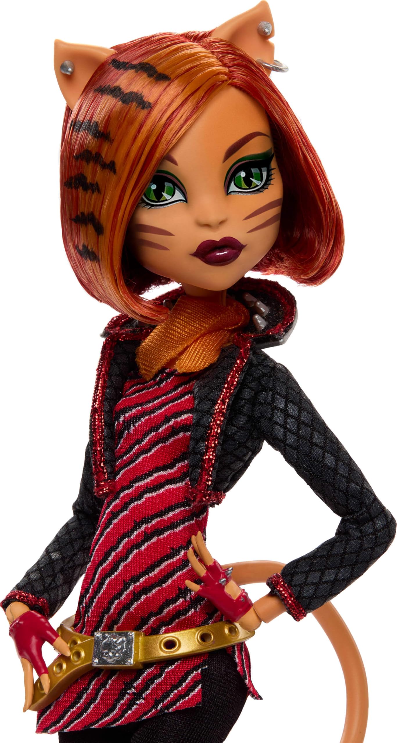 Monster High Boo-riginal Creeproduction Doll, Toralei Collectible Reproduction with Doll Stand, Diary, and Pet Saber-Tooth Tiger Sweet Fangs