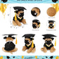 DolliBu Pug Dog Graduation Plush Toy - Super Soft Graduation Stuffed Animal Dress Up with Gown and Cap with Tassel Outfit - Gift with Personalization