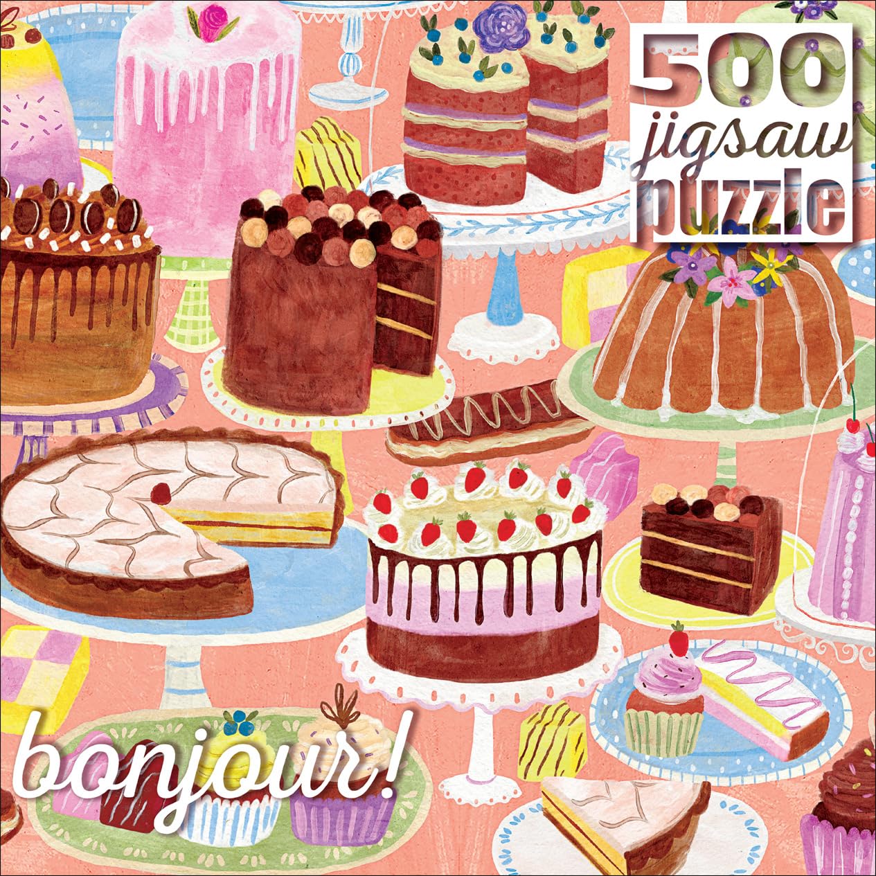 Buffalo Games - Bonjour Cakes Galore - 500 Piece Jigsaw Puzzle for Adults