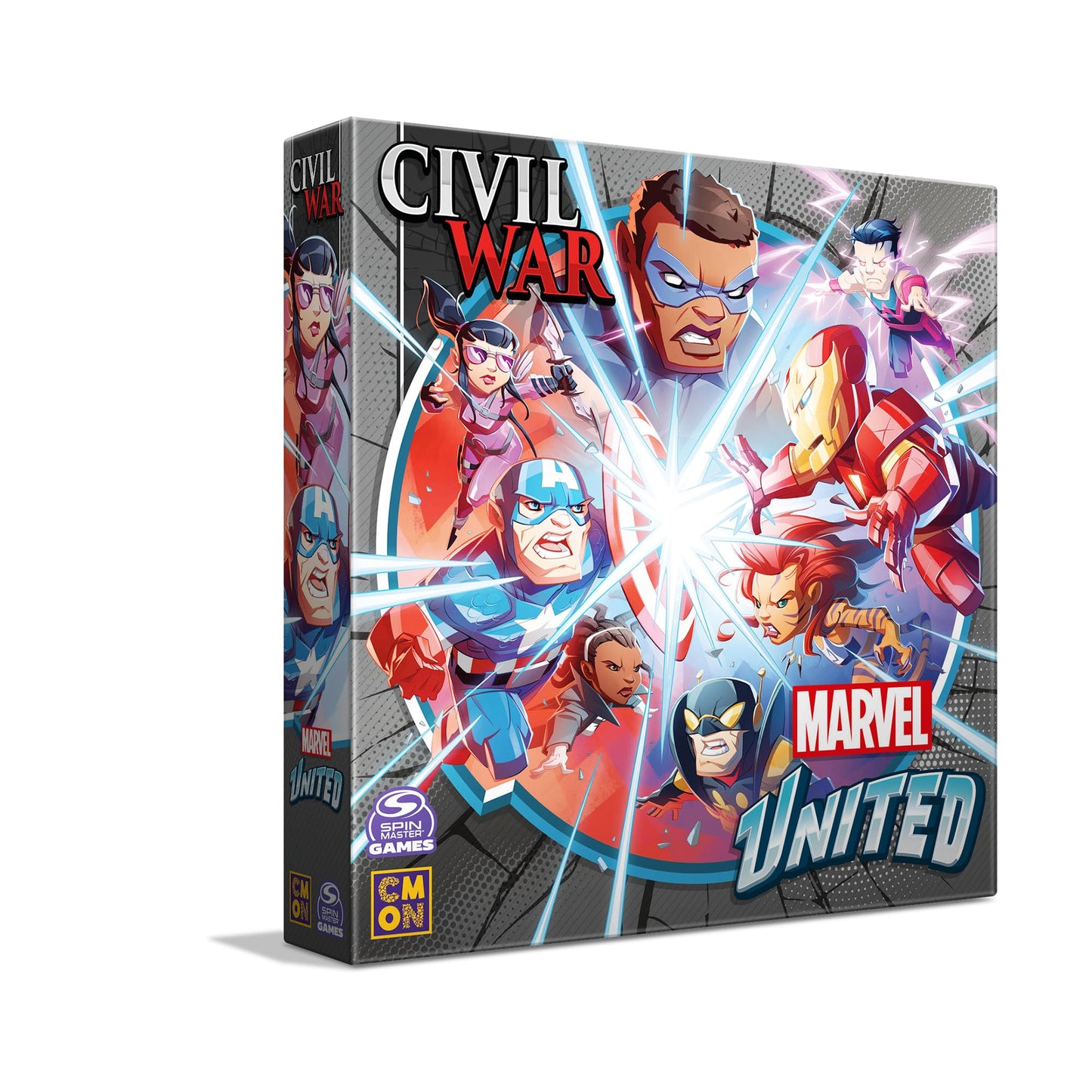 CMON Marvel United: Civil War Expansion - Tabletop Miniatures Strategy Game, Cooperative Superhero Game for Kids & Adults, Ages 14+, 2-6 Players, 45
