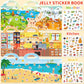 CREATIVETREES 6 Sets Reusable Sticker Book for Toddlers 3-6, Jelly Sticker Books for Toddler, Travel Sticker Activity Toys for Kids 3 4 5 6 Years Old