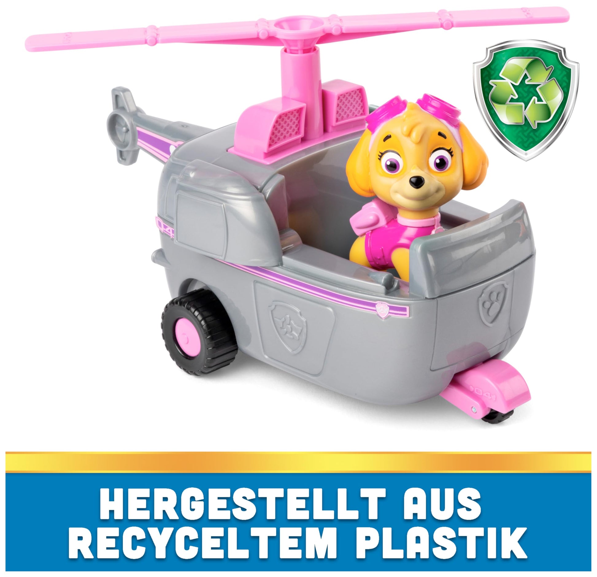 Paw Patrol - Vehicle Figure Stella - Car 15 cm Collectible Figurine Toy - Recycled Plastic Toy - Children's Car - Children's Toy 3 Years and Above