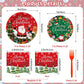 100 Pcs Merry Christmas Plates and Napkins Sets - Cute Winter Christmas Round Tableware, Disposable Chrismas Paper Plates and Napkins Forks for Xmas