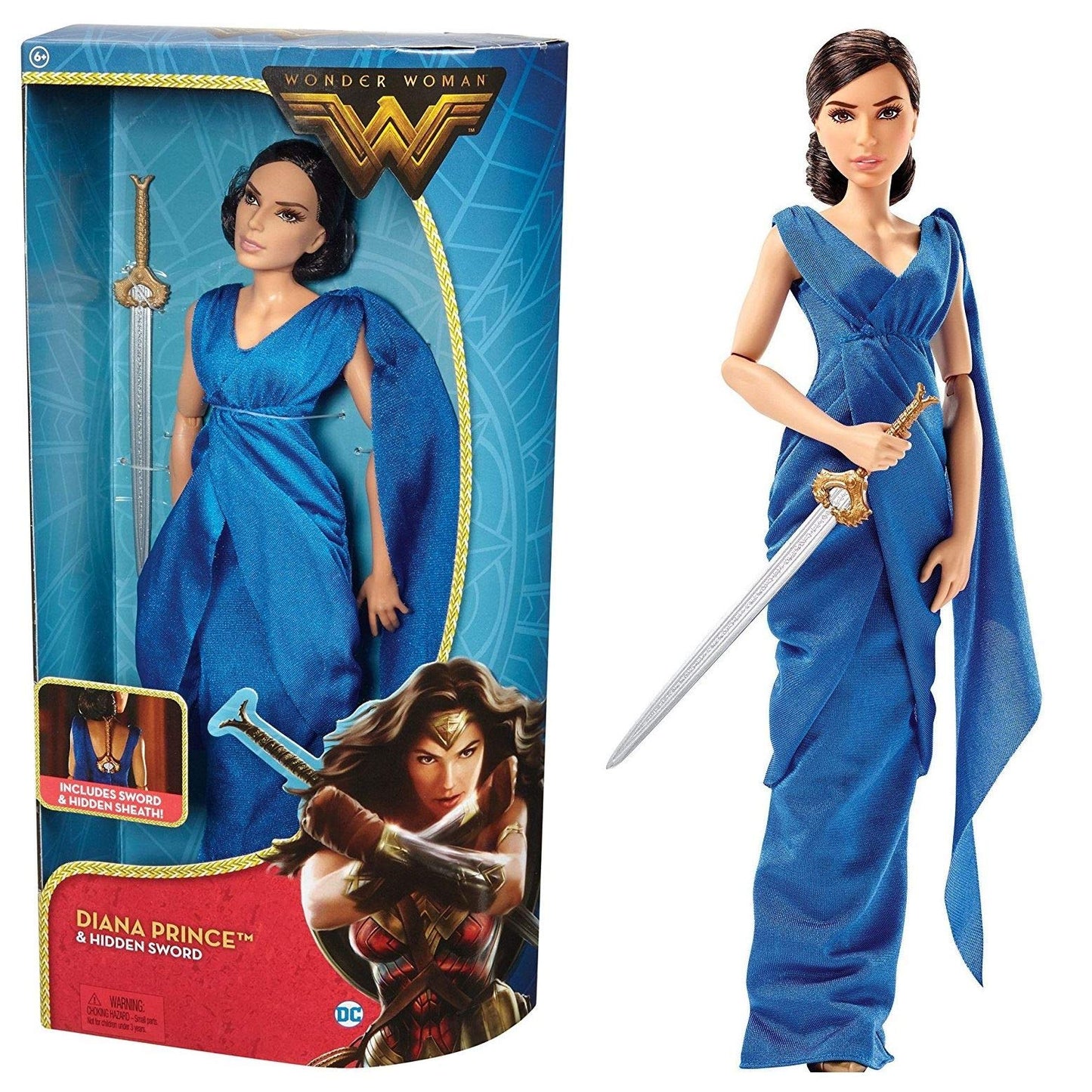 WONDER WOMAN DIANA PRINCE and Hidden Sword doll