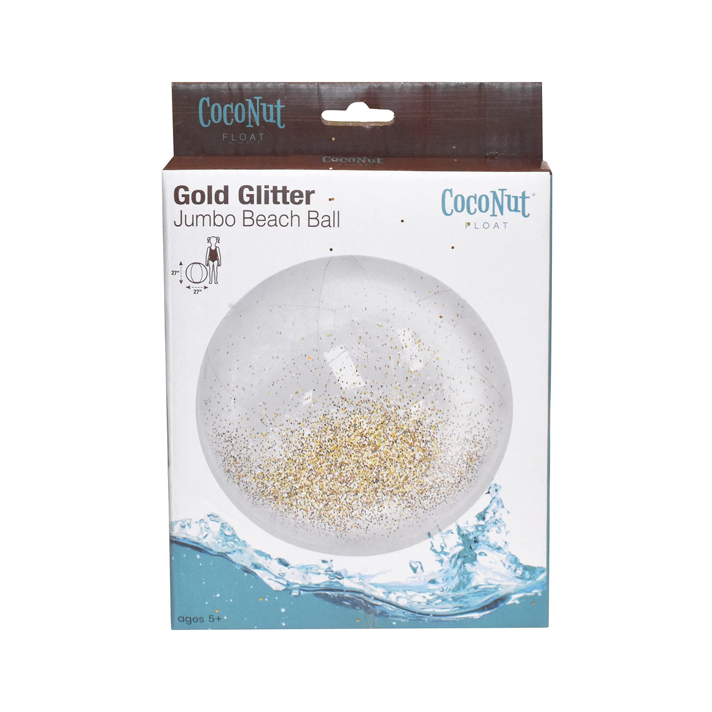 Coconut Outdoor 3-Pack Jumbo 27" Inch Inflatable Glitter Beach Balls