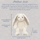 MON AMI Faith The French Bunny Plush Toy, 13-Inch Soft Stuffed Animal