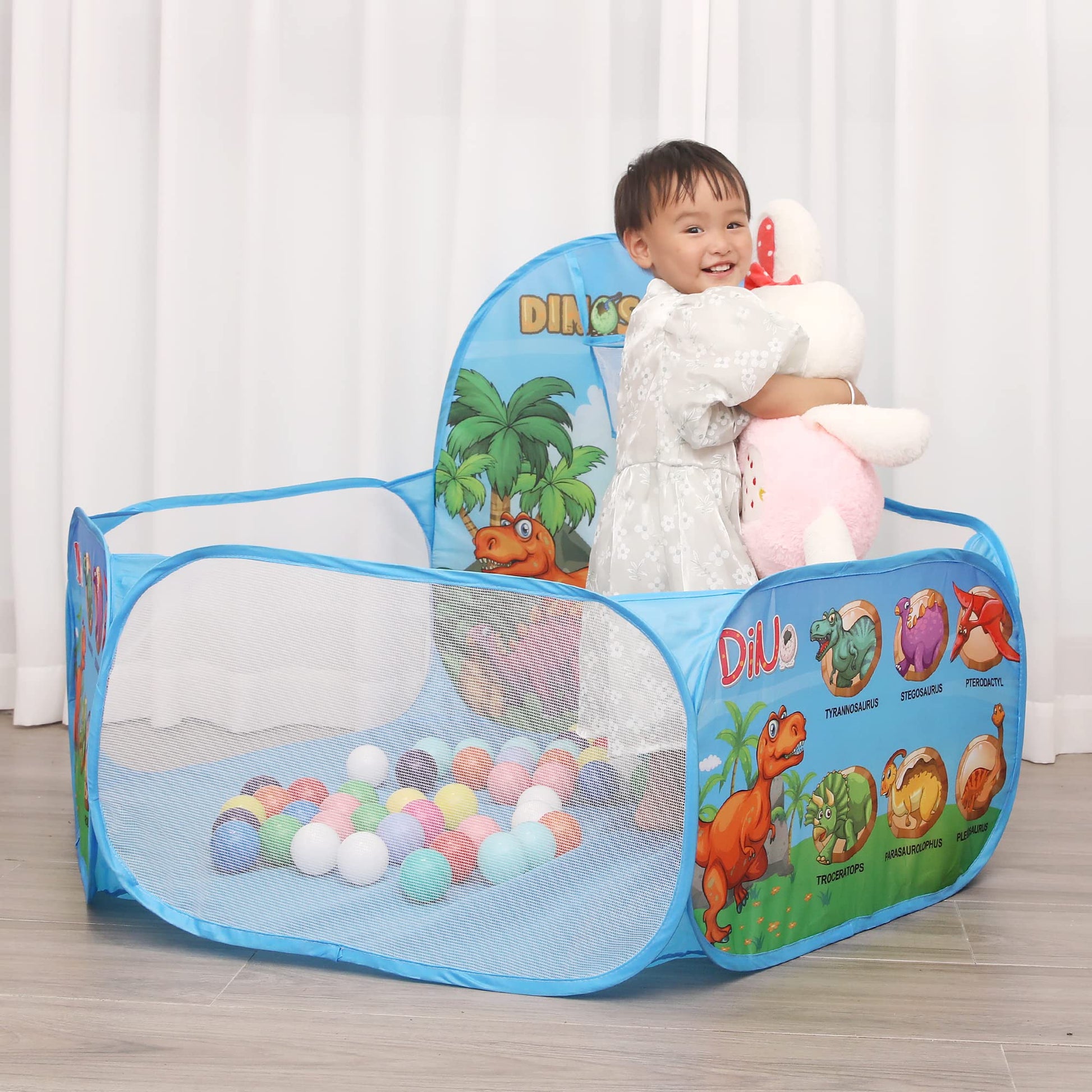 Dinosaur Kids Pop Up Ball Pit | NO Balls | Play Pool for Baby, Toddlers