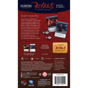 Renegade Game Studios Vampire: The Masquerade Rivals - Justice & Mercy Expansion, 2-4 Players, Card Game
