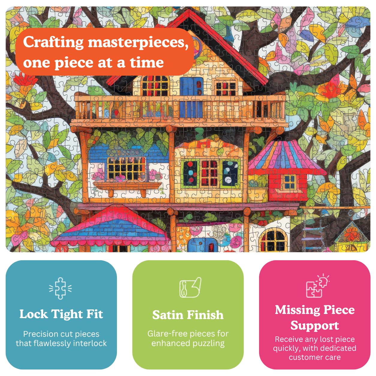 Cross & Glory | Jigsaw Puzzles for Adults | Fantastical Treehouse Escape
