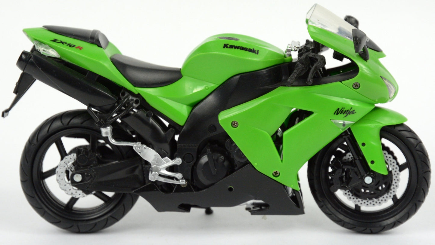 New-Ray 1:12 Motorcycle 2006 Kawasaki Zx-10R- Sport Bike, Green