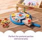 Melissa & Doug Birthday Party Cake - Wooden Play Food with Mix-n-Match Toppings and 7 Candles