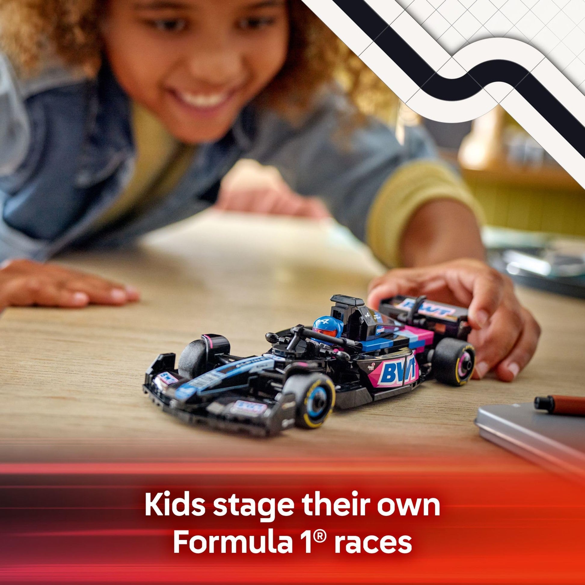 LEGO Speed Champions BWT Alpine F1 Team A524 Race Car Toy - Building Set for Kids, Boys & Girls, Ages 10+ - Toy Car for F1 Fans - Gift Idea