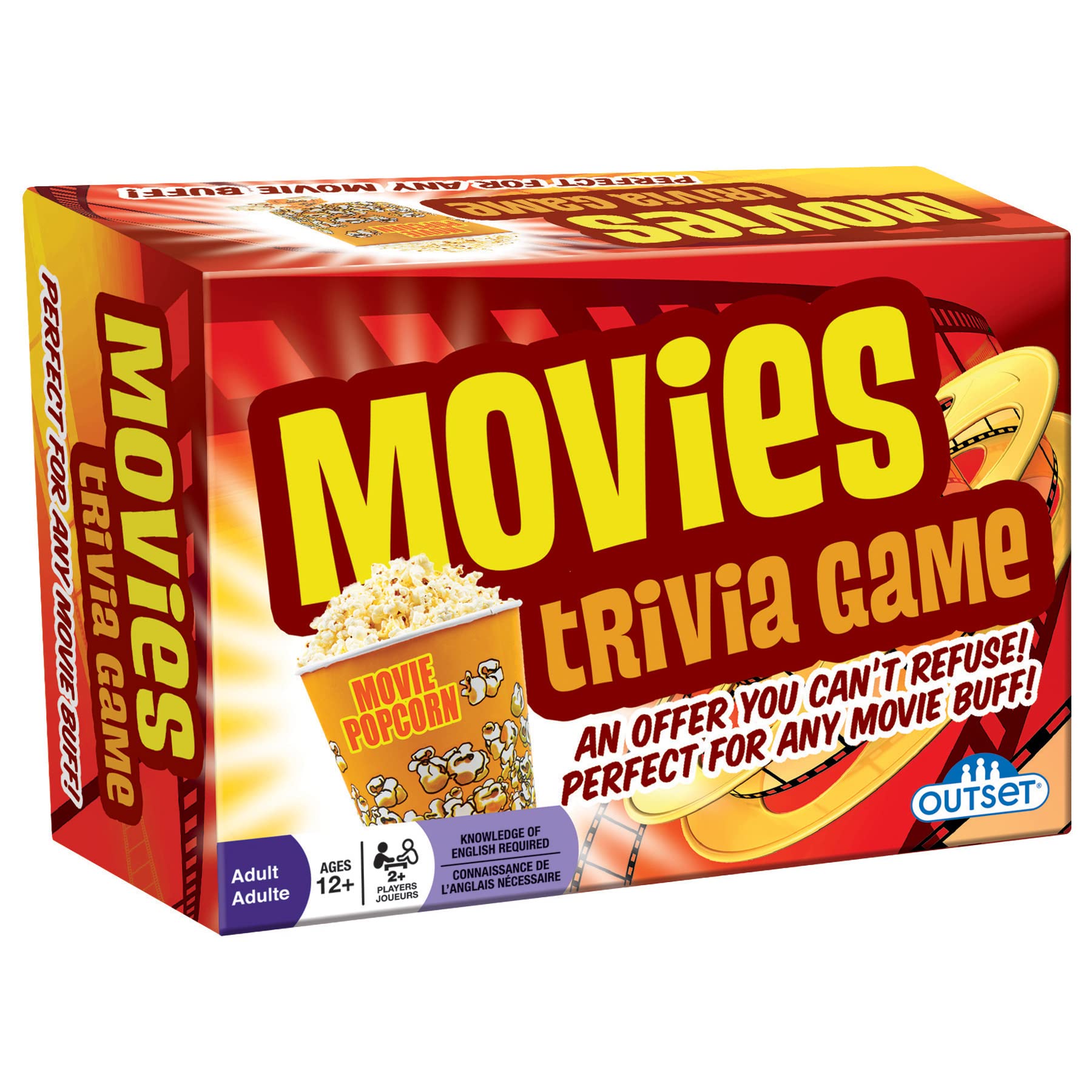 Outset Media Movies Trivia Game - Party Game - Family Game - Travel Game - Fun and Easy to Play - 880 Trivia Questions - for 2 or More Players - Ages