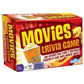 Outset Media Movies Trivia Game - Party Game - Family Game - Travel Game - Fun and Easy to Play - 880 Trivia Questions - for 2 or More Players - Ages