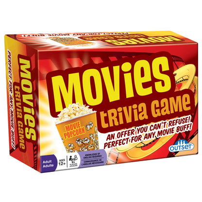 Outset Media Movies Trivia Game - Party Game - Family Game - Travel Game - Fun and Easy to Play - 880 Trivia Questions - for 2 or More Players - Ages