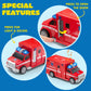 JOYIN Toddler Fire Truck Toys for 3 4 5 6 7 Year Old Boys - Fire Engine, Emergency Vehicle, Kids Firetruck, Friction Powered Car with Lights