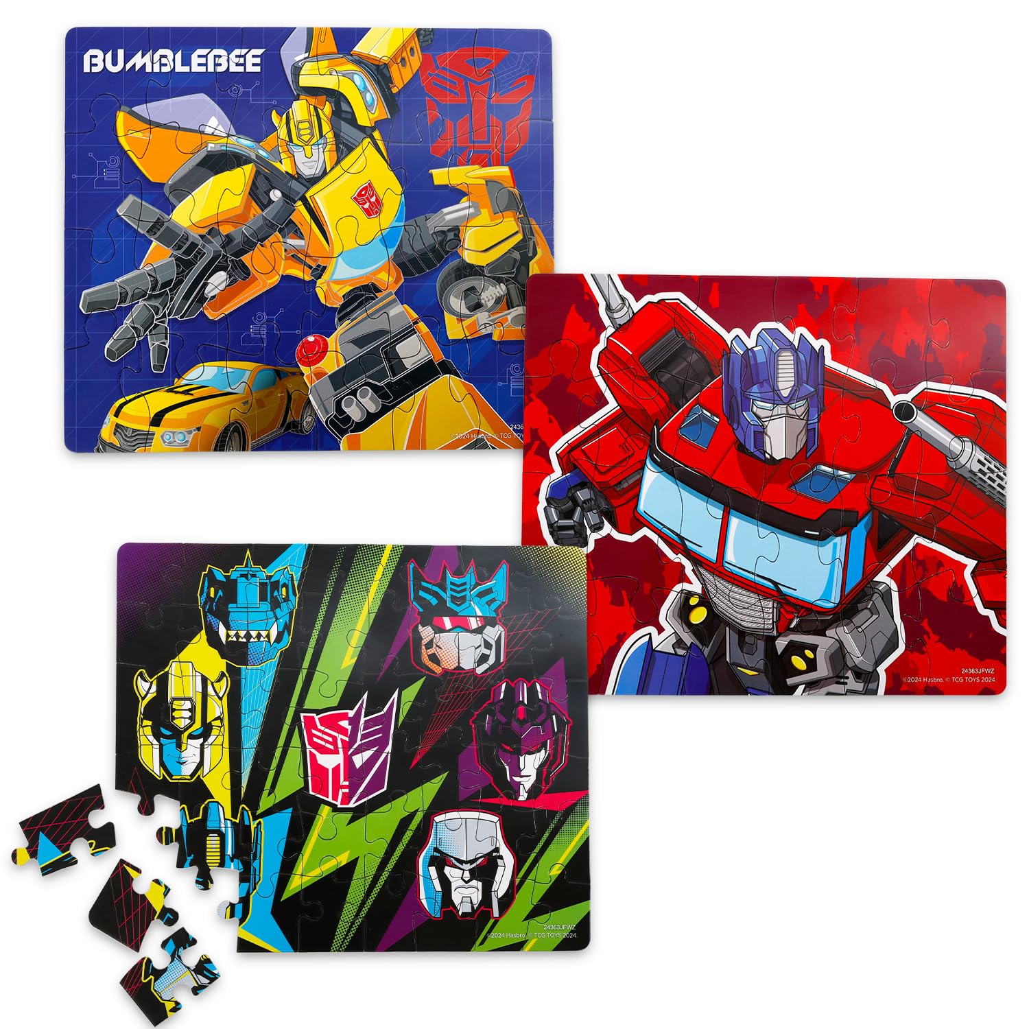 Transformers Jigsaw Puzzles for Kids, Ages 4-8 Bundle