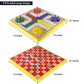 AMEROUS 12 inches Wooden Ludo Board Game - Snakes and Ladders, 2 in 1 Reversible, 1-4 Players Family Dice Games Set for Kids, Adults, Classics