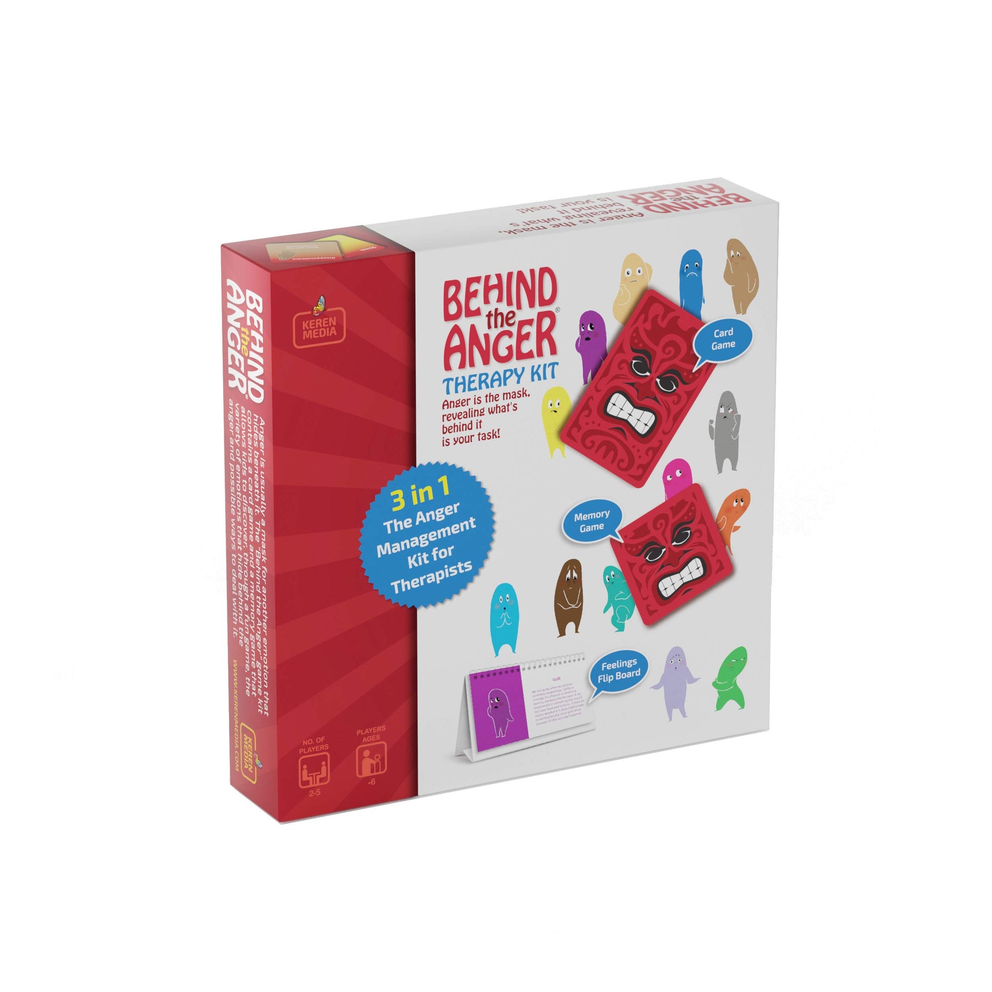 Behind the Anger Therapy Kit | Anger Management for Kids 6+ | Therapy Tools for Teens | CBT Games & Therapy Board Games for Emotional Regulation |