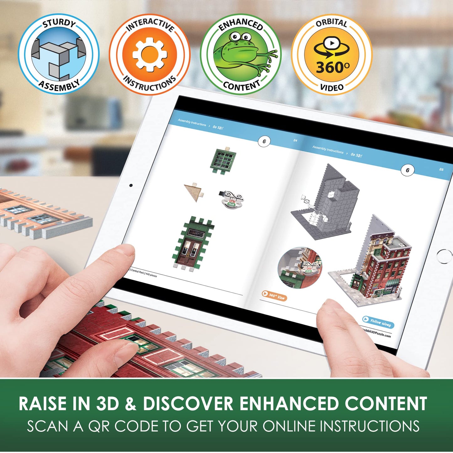 Wrebbit3D Friends 3D Puzzle Model of Central Perk | 440 Real Jigsaw Puzzle Pieces | Build the Iconic Cafe from the Hit TV Series