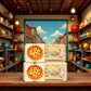 2 Set Miniature Pizza Box, 1:6 & 1:12 Scale Realistic Dollhouse Food Model Set, Yellow Resin Doll House Furniture Supplies for Pretend Play Kitchen