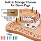 Mainstreet Classics Wooden 29" Cribbage Board Game Set for 2-4 Players