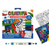 Ooly Colortopia Color by Number Paint Marker Kit - 2 Illustrated Boards, 6 Double-Ended Water-Based Paint Markers, 2 Removable Display Stands