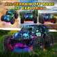 BLUEJAY 2.4GHz High Speed RC Car, Offroad Monster Hobby Racing Car with LED Colorful Bodylight and Rechargeable Battery, Kids Toy Gifts 3-8 Years