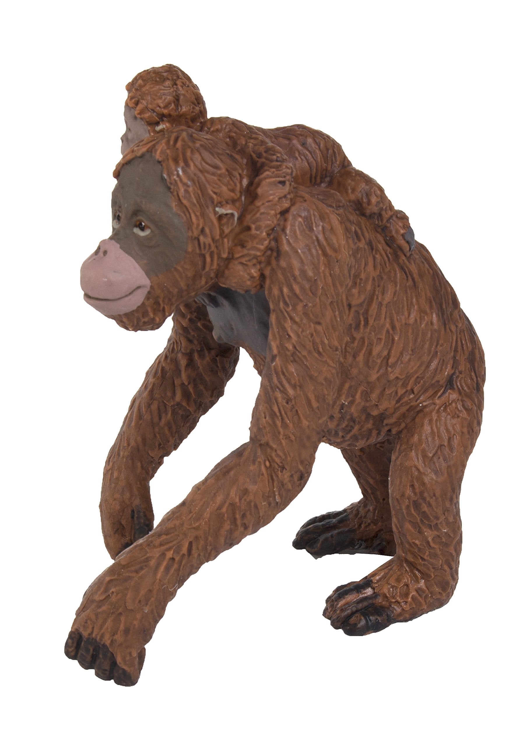 Safari Ltd. Orangutan with Baby Figurine - Lifelike 2.5" Hand-Painted Wildlife Figure - Educational Toy for Boys, Girls & Kids Ages 3+
