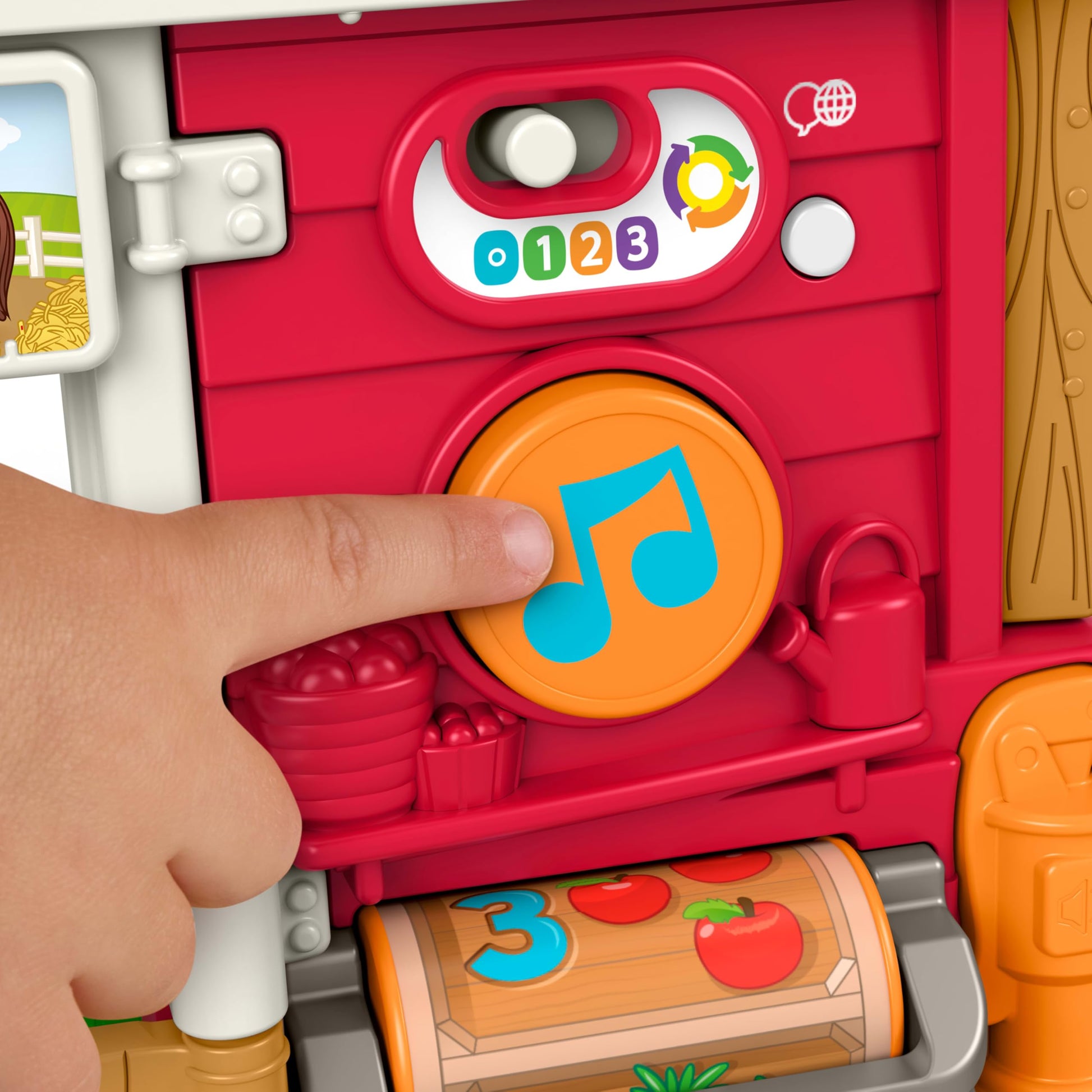 Fisher-Price Little People Farm Animals JGX08 Music and Learning Set, Role Play, Children from 1 Year Old, Multilingual Version, JGX08