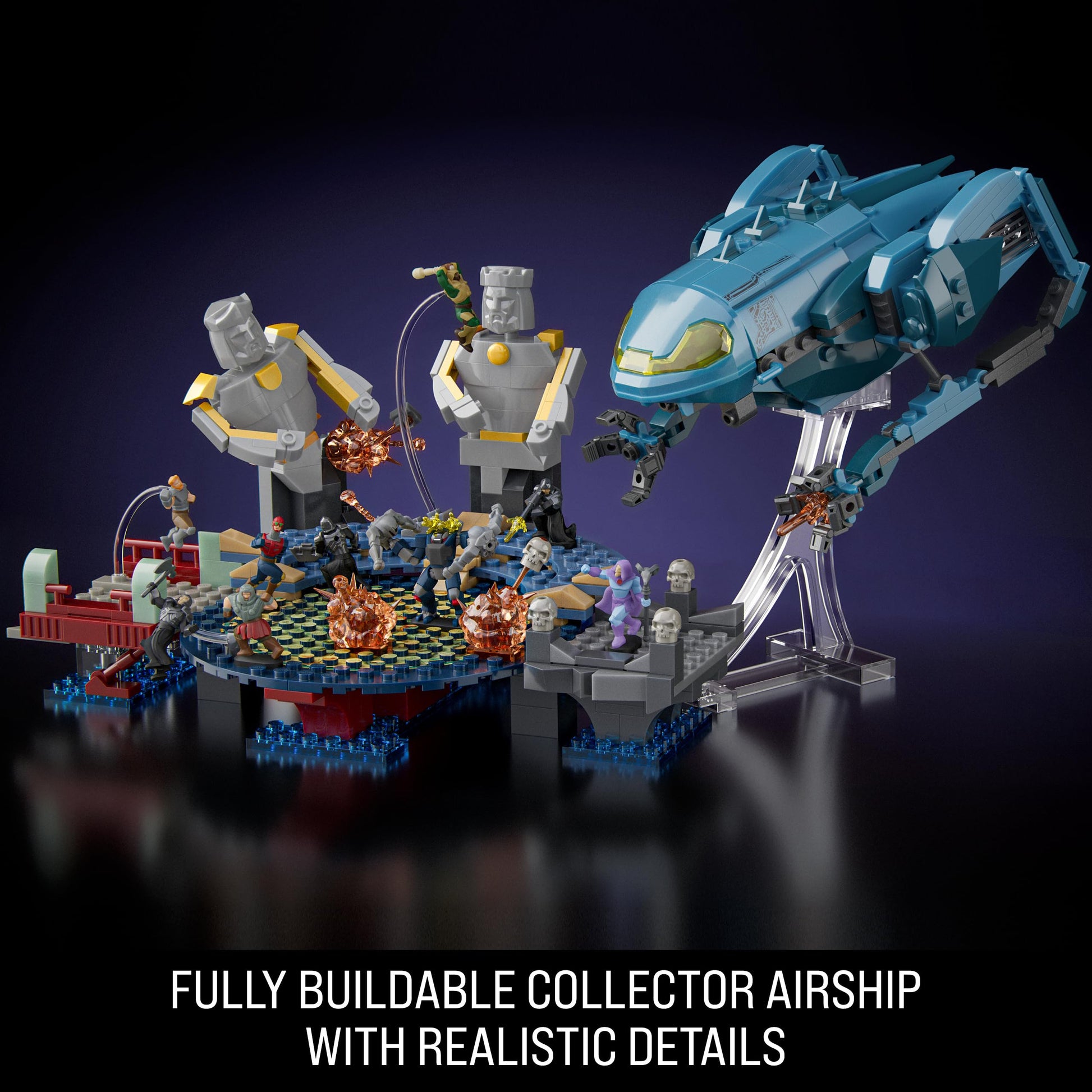 Mattel Brick Shop Masters of the Universe Building Set, Attack of the Collector with 594 Pieces and 12 Figures, Adult Collectors and Ages 13+ (Amazon