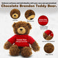 Made By Aliens Customized Chocolate Brandon Bear - 12 inch Personalized Stuffed Bear Plush Toy - Perfect Custom Shirt Bear Gift for Graduation