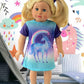 American Fashion World Unicorn Nightgown Pajamas for 18-Inch Dolls | Premium Quality & Trendy Design
