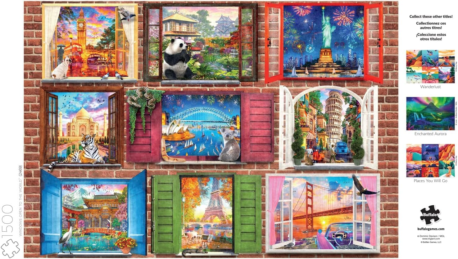 Buffalo Games - Dominic Davison - Windows Open to The World - 1500 Piece Jigsaw Puzzle for Adults -Challenging Puzzle Perfect for Game Nights