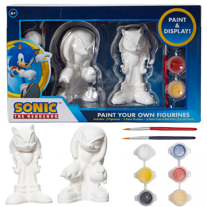 Sonic the Hedgehog Paint Your Own Figurines Craft Kit with Sonic & Knuckles