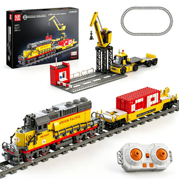 Mould King Remote Control Train Building Set, 1170pcs Diesel Locomotive