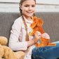 ZJoey Dachshund Dog Plush Stuffed Animal Sausage Dog Soft 3D Pom Plush for Girls Birthday Xmas Bedtime Gift Bed Rest Chair Bolster Nursery Decoration
