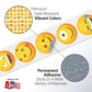Emoticon Stickers for Kids - 2" Circles Shiny Silver - Smile Stickers for School and Home, Rewards, Parties, and More. Made in The USA by Kenco (2)