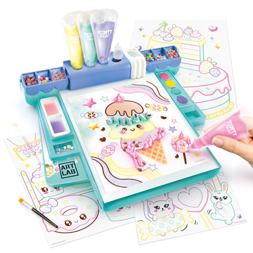 Canal Toys Art Lab Fluffy Paint Studio - 3D Painting Set for Kids: Create Puffy Artwork with Textured Paints & Tools, Fun DIY Arts & Crafts Kit