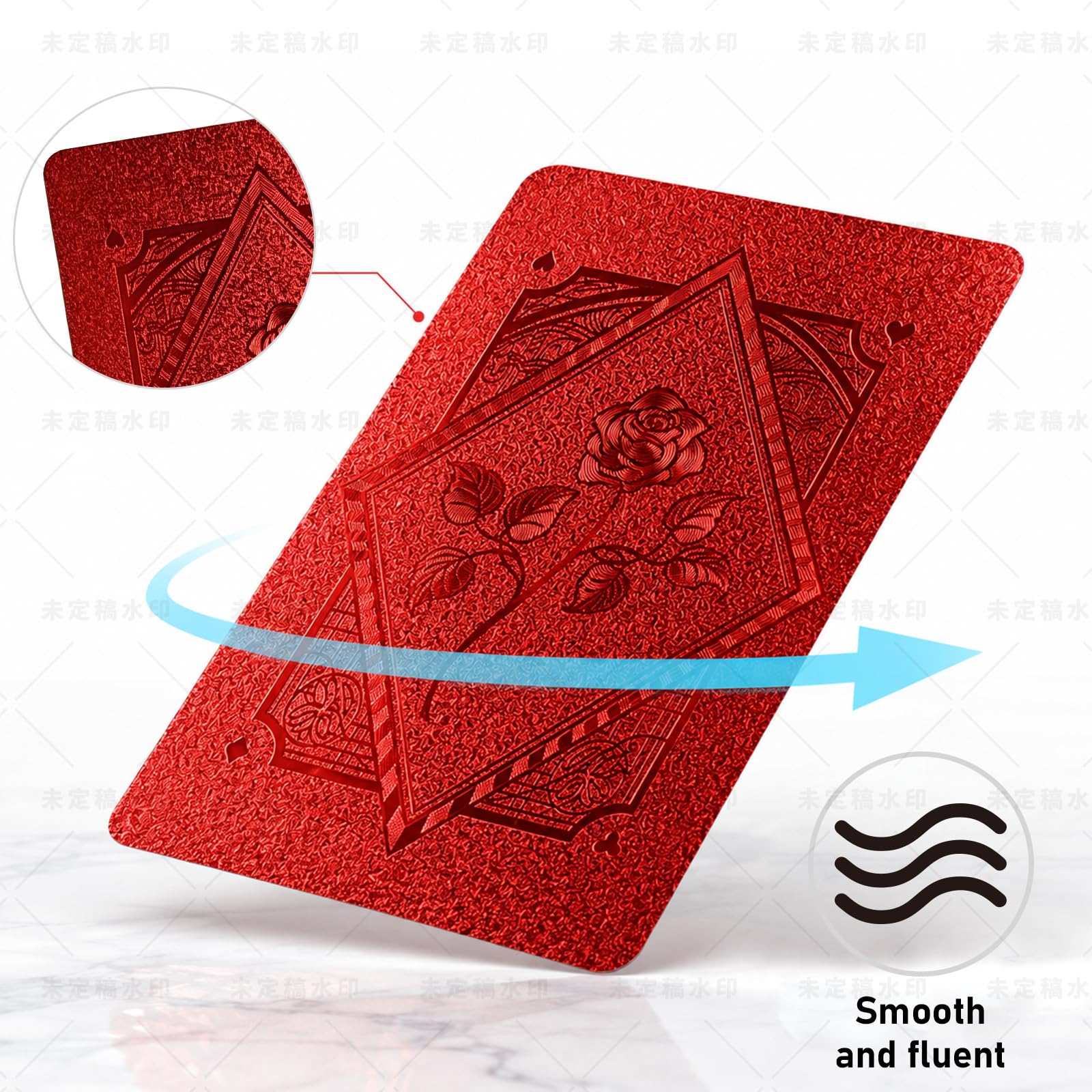 Huztocmr Waterproof Playing Cards,PVC Plastic Poker Cards with Matte Finish,Set for Adults,Beach Pool Travel Camping Family Game Night,Suitable