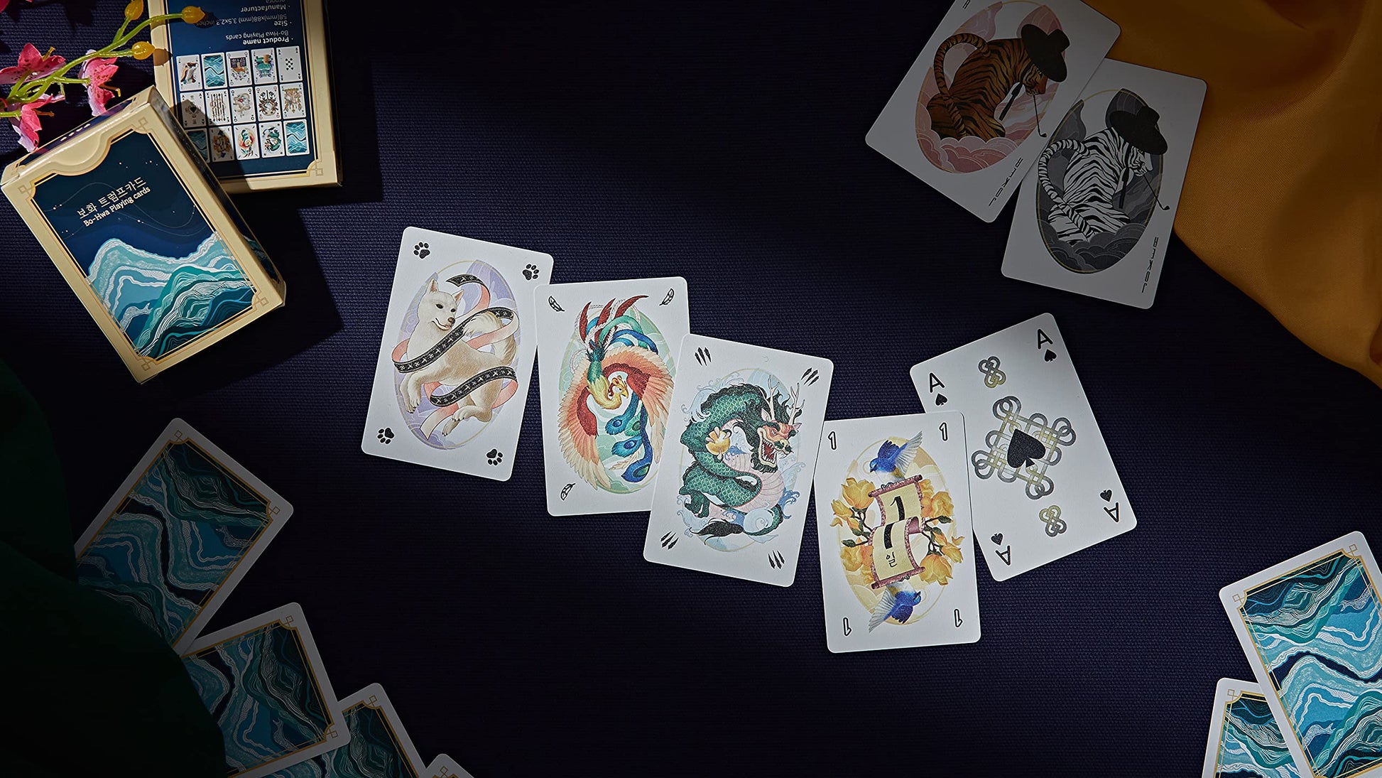 oroora, Bohwa Card, tichu Board Game +Case, 100% Waterproof Plastic Playing Cards, Poker Size, Quality Embossed Plastic, 1 Decks of Cards + 1 Case.