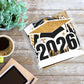 LINGTEER Class of 2026 Graduation Party Decorations - 8Pcs Congrats Grad 2026 School Graduation Table Honeycomb Centerpieces Gift Stand Decorations