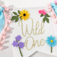 Wild flower High Chair Banner - Girls WildOne 1st Birthday Decoration, Floral Theme Highchair Banner, Our Little Wild flower Is Turning One Birthday