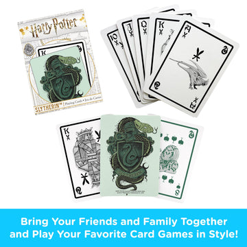 Aquarius Harry Potter Playing Cards - Slytherin Themed Deck of Cards for Your Favorite Card Games - Officially Licensed Harry Potter Merchandise