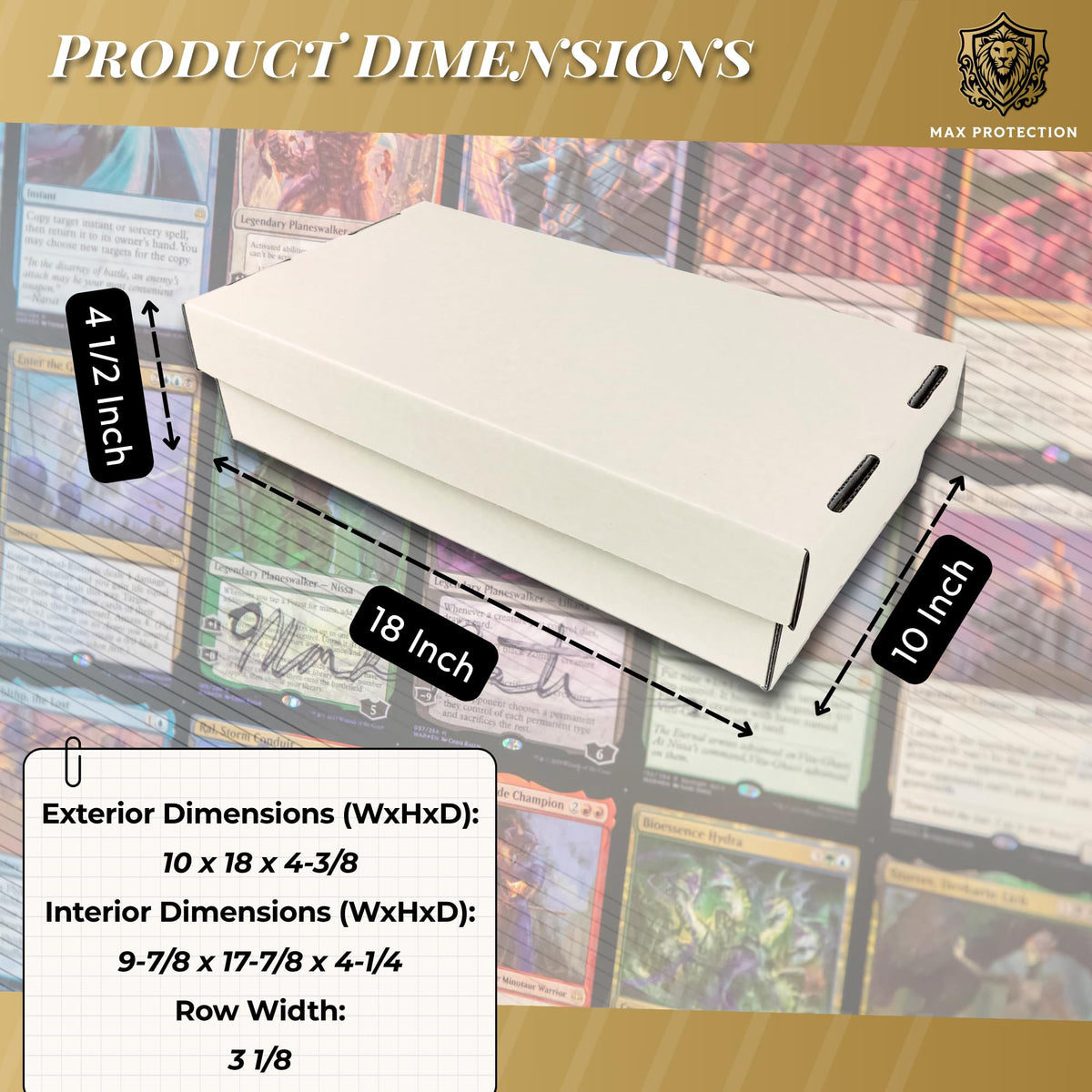 Max Protection 3-Row Super Shoe Storage Box - 3000 Card Count - 5-Pack
