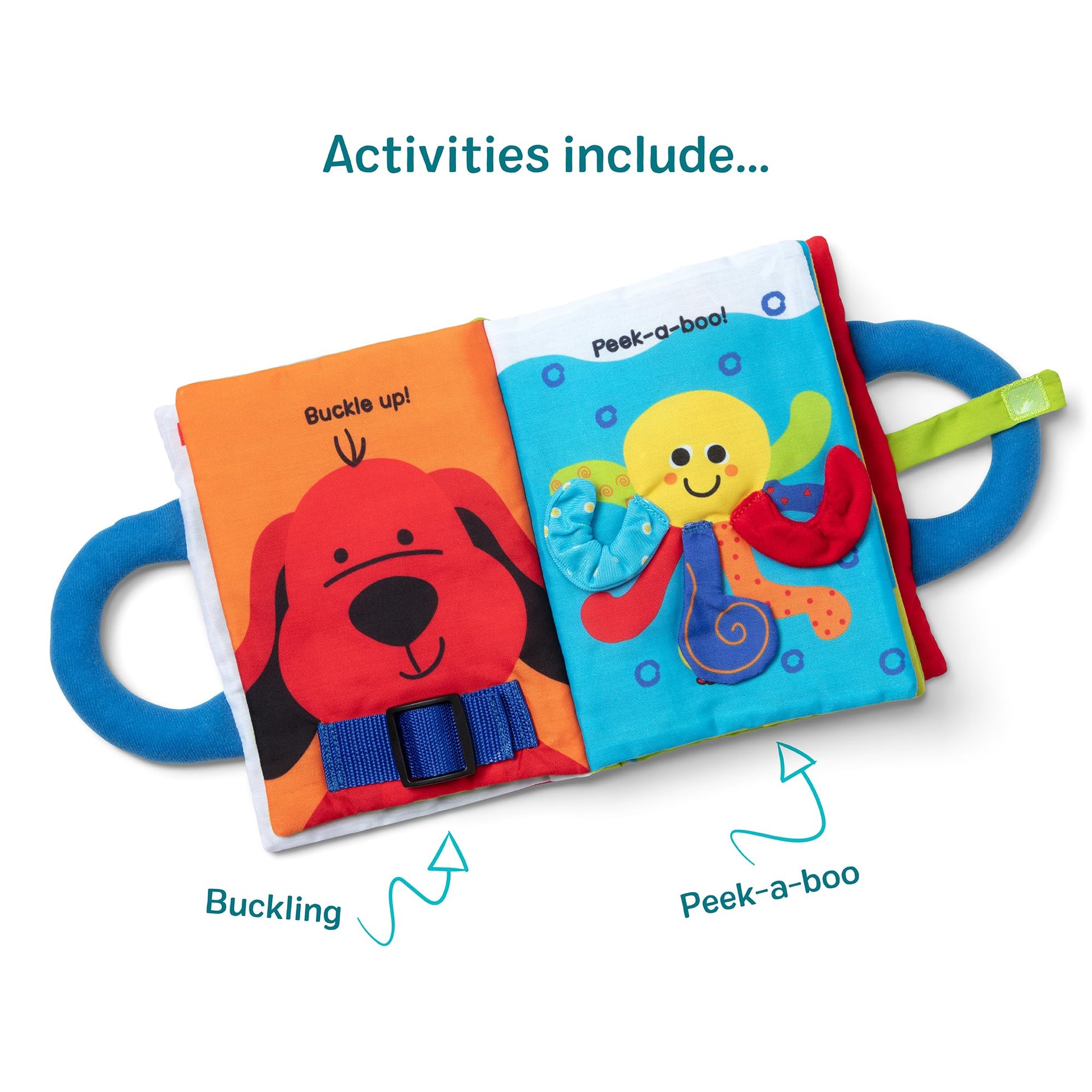 Melissa & Doug K’s Kids My First Activity Book 8-Page Soft Book for Babies and Toddlers Early Learning Developmental Plush Soft Activity for Babies