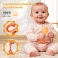 Baby Teething Toys, Baby Garden Teether Toys Shovel & Rake Silicone Teethers for Babies 0-6 6-12 Months, Multi-Texture Gum Massage Teething Relief