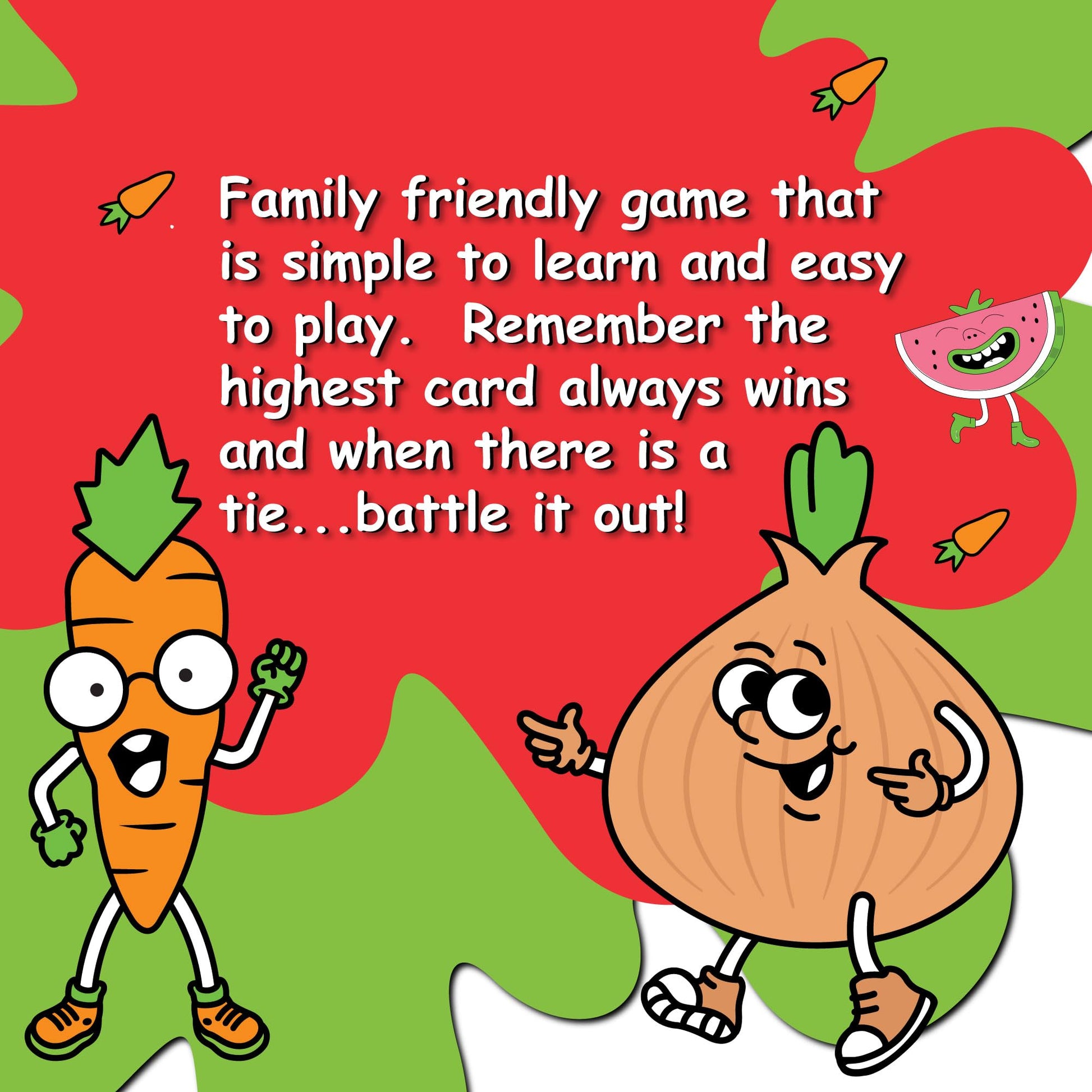 Blakruut Games Fruit War, A Family Friendly Game That is a Twist on The Classic Card-Game of War, with Quicker Play, Intense Battles and Fun