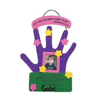 Fun Express Mother's Day Hand Keepsake Craft Kit - Makes 12 - DIY Craft Gifts from Kids to Mom